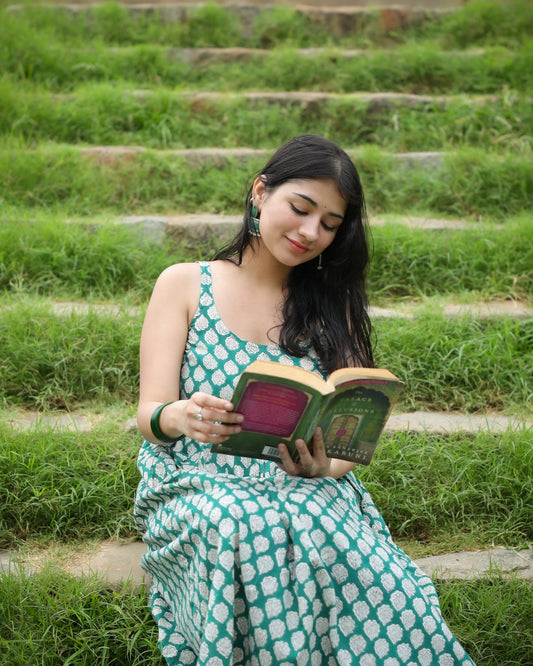 Emerald Green Two Piece Set Anarkali