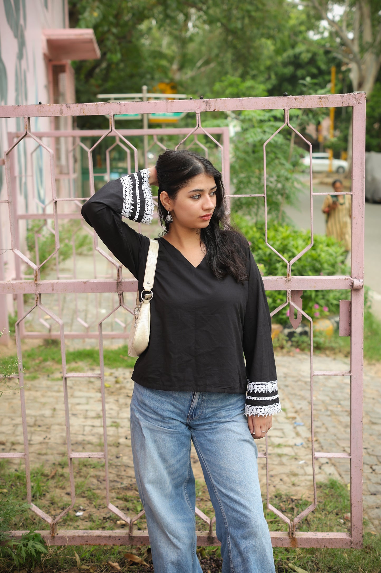 Black Plain Short Kurti