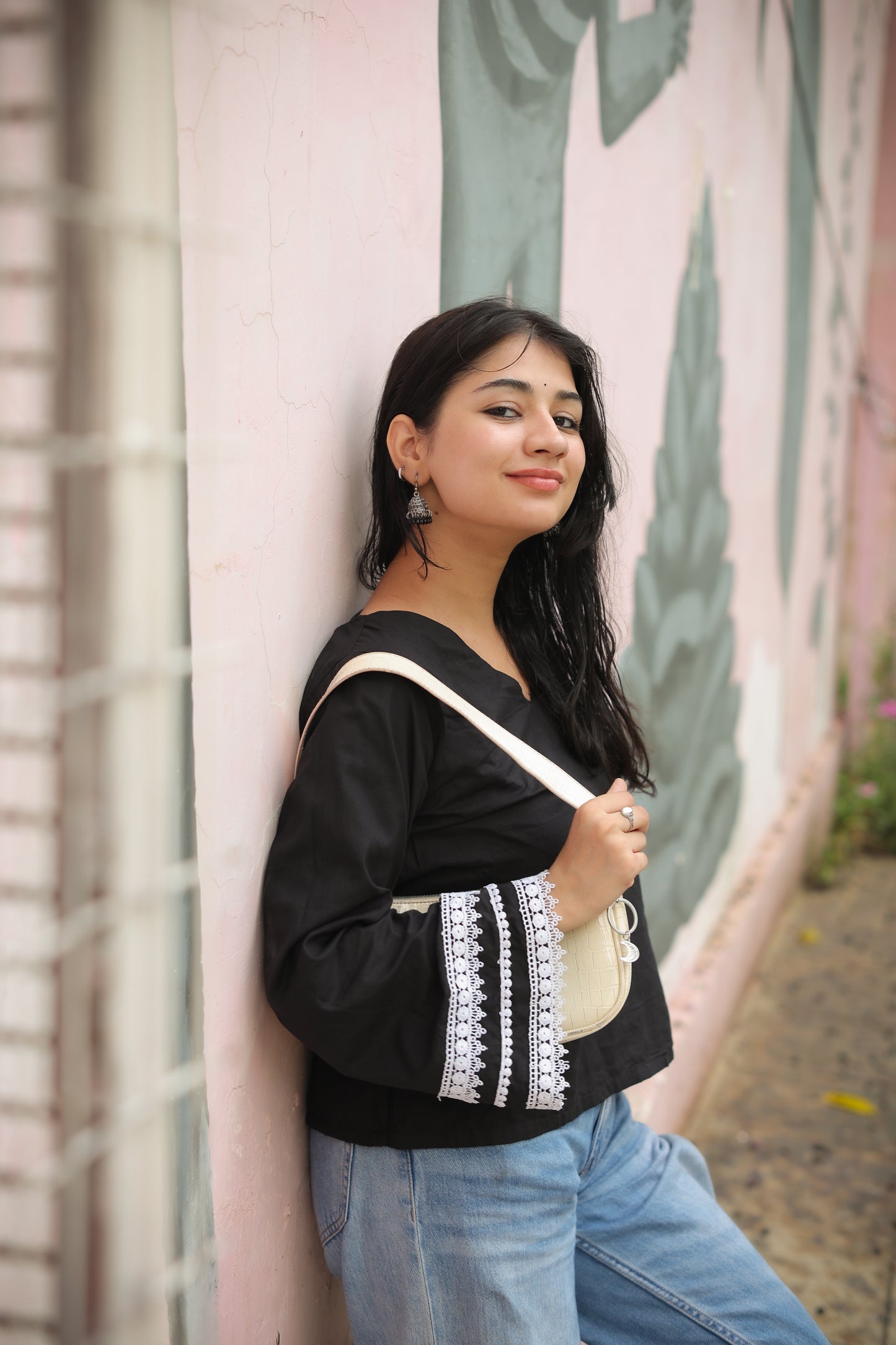 Black Plain Short Kurti