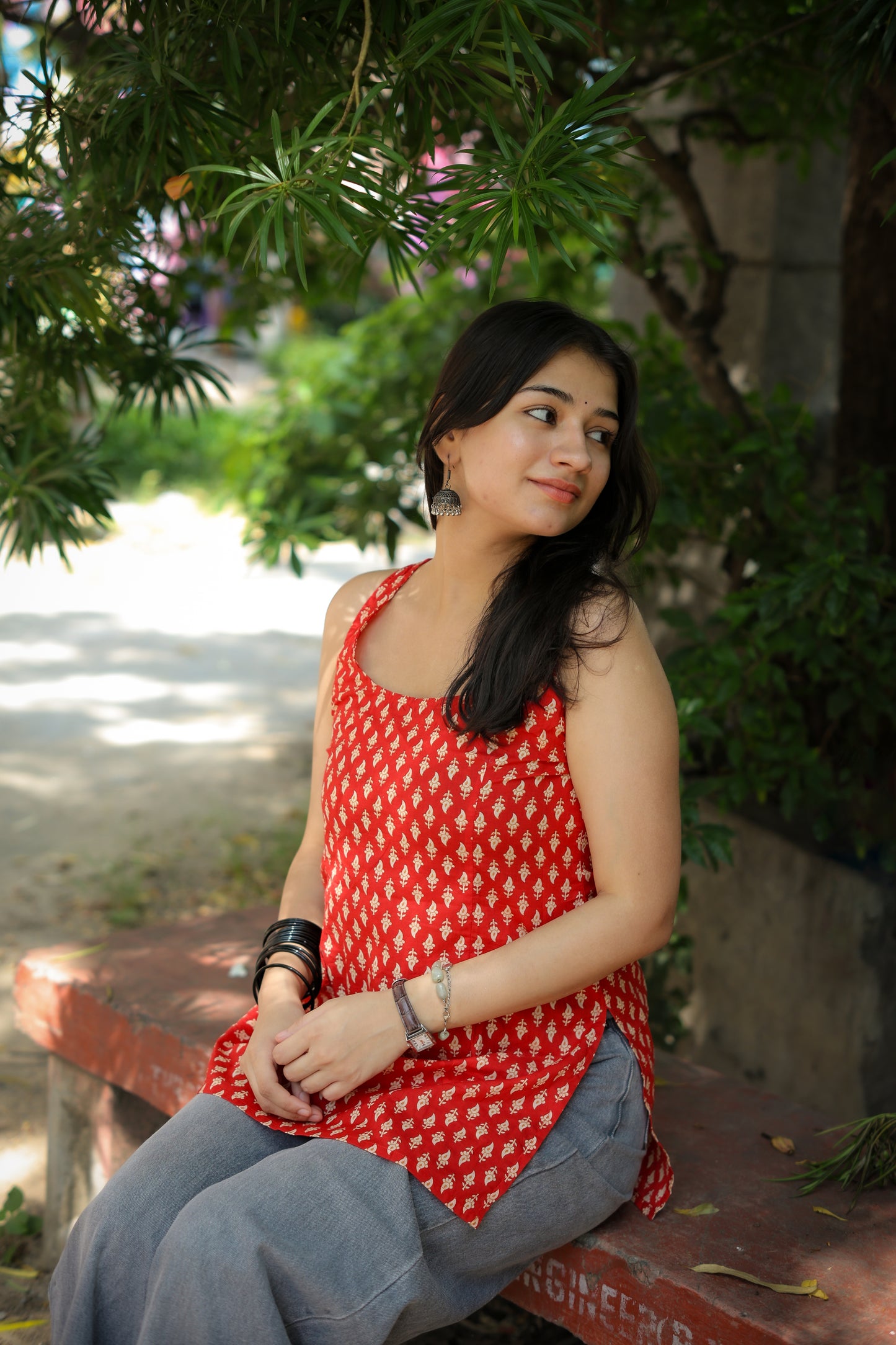 Laila Handblock Short Kurti