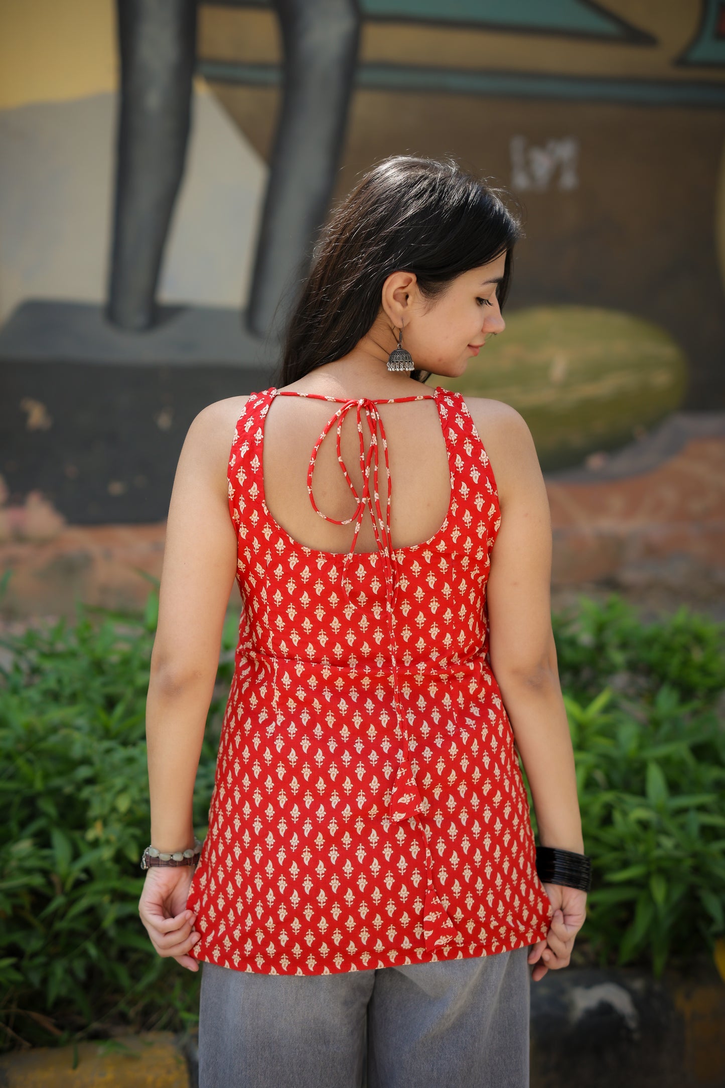 Laila Handblock Short Kurti