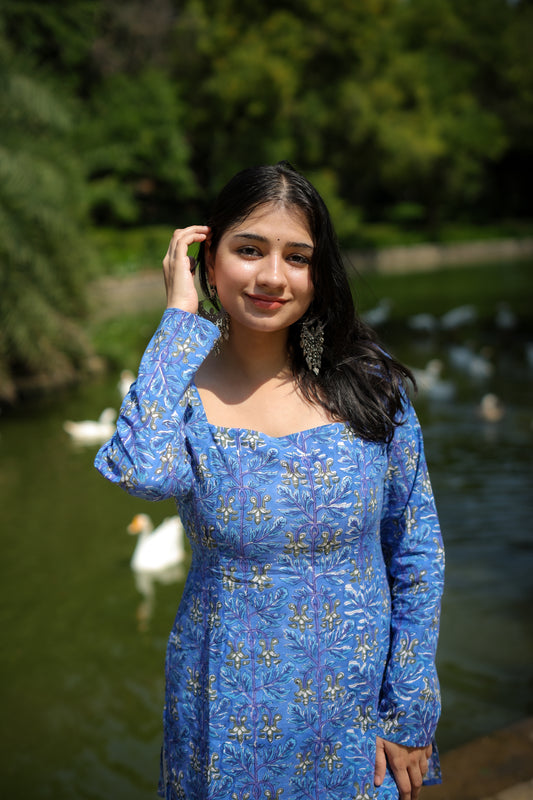Meera Handblock Short Kurti