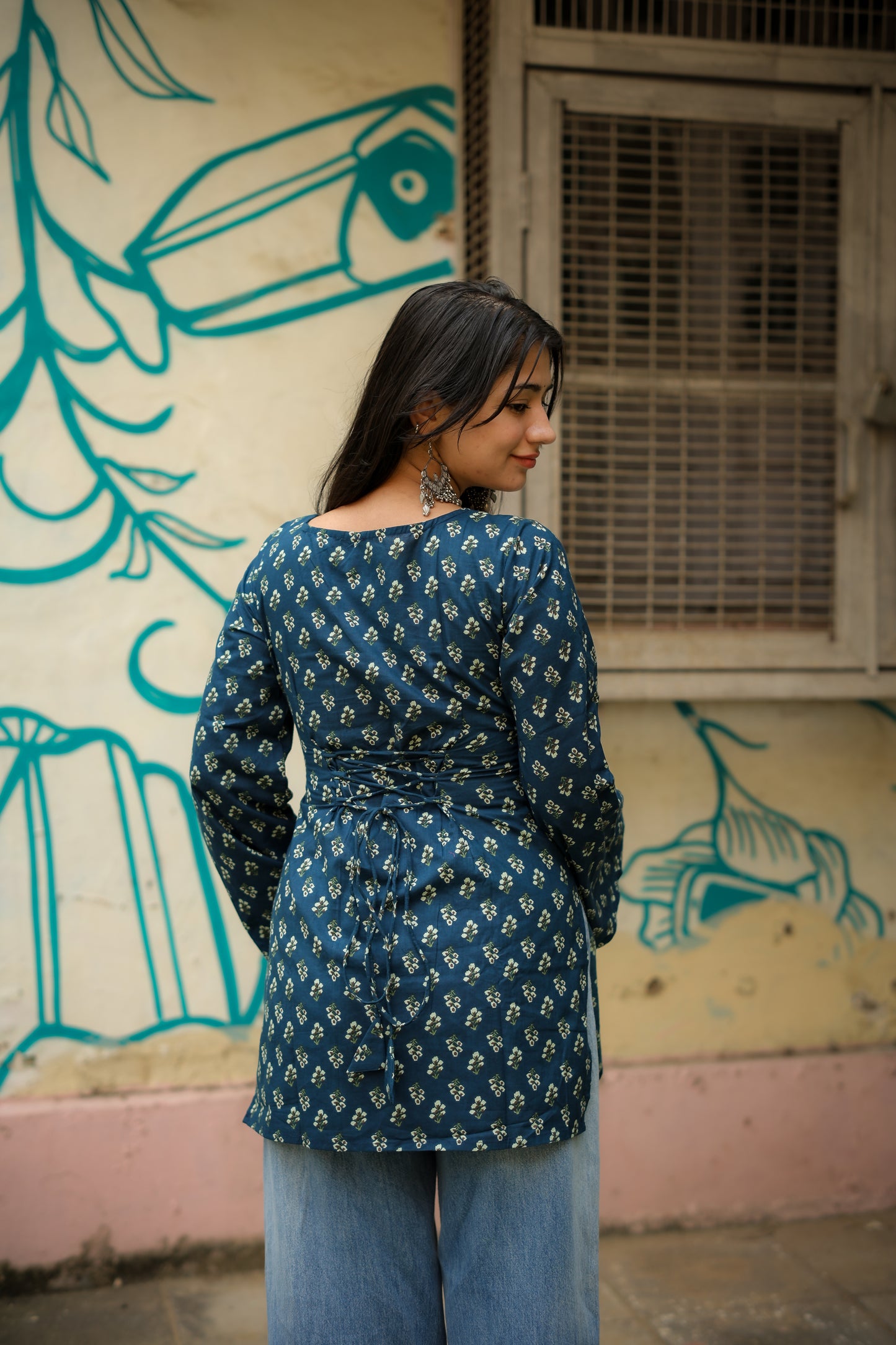 Ruhi Handblock Short Kurti