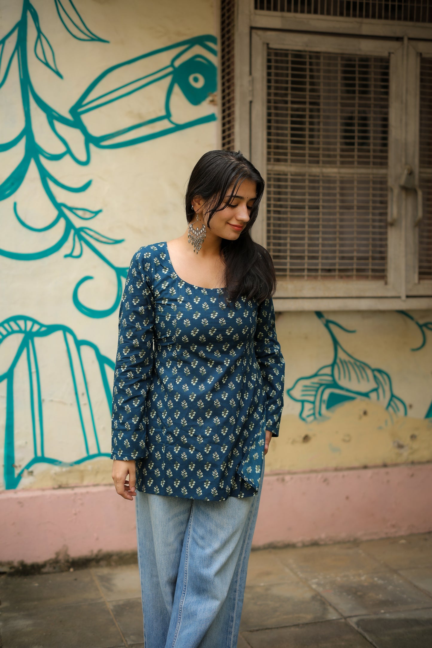 Ruhi Handblock Short Kurti
