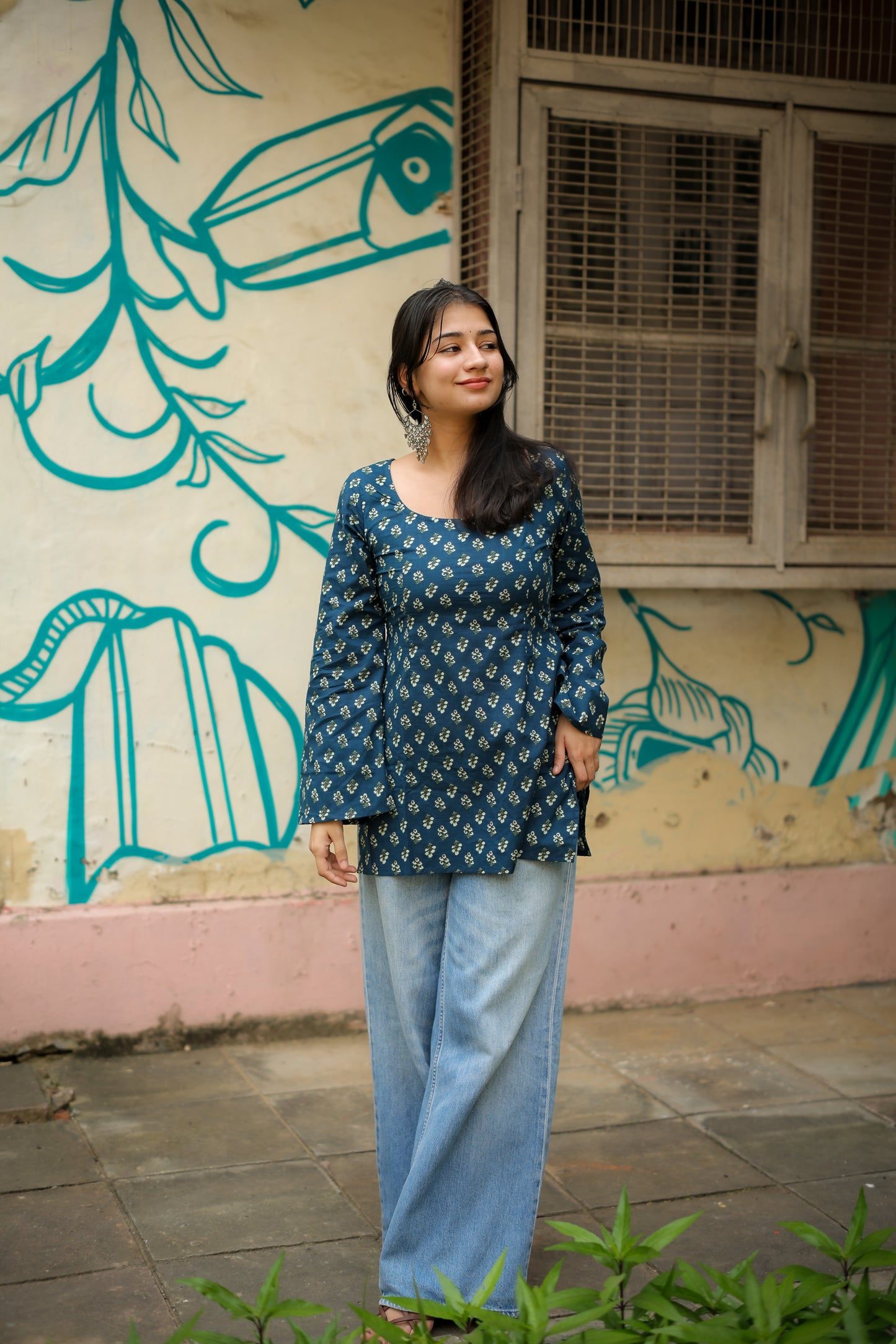Ruhi Handblock Short Kurti