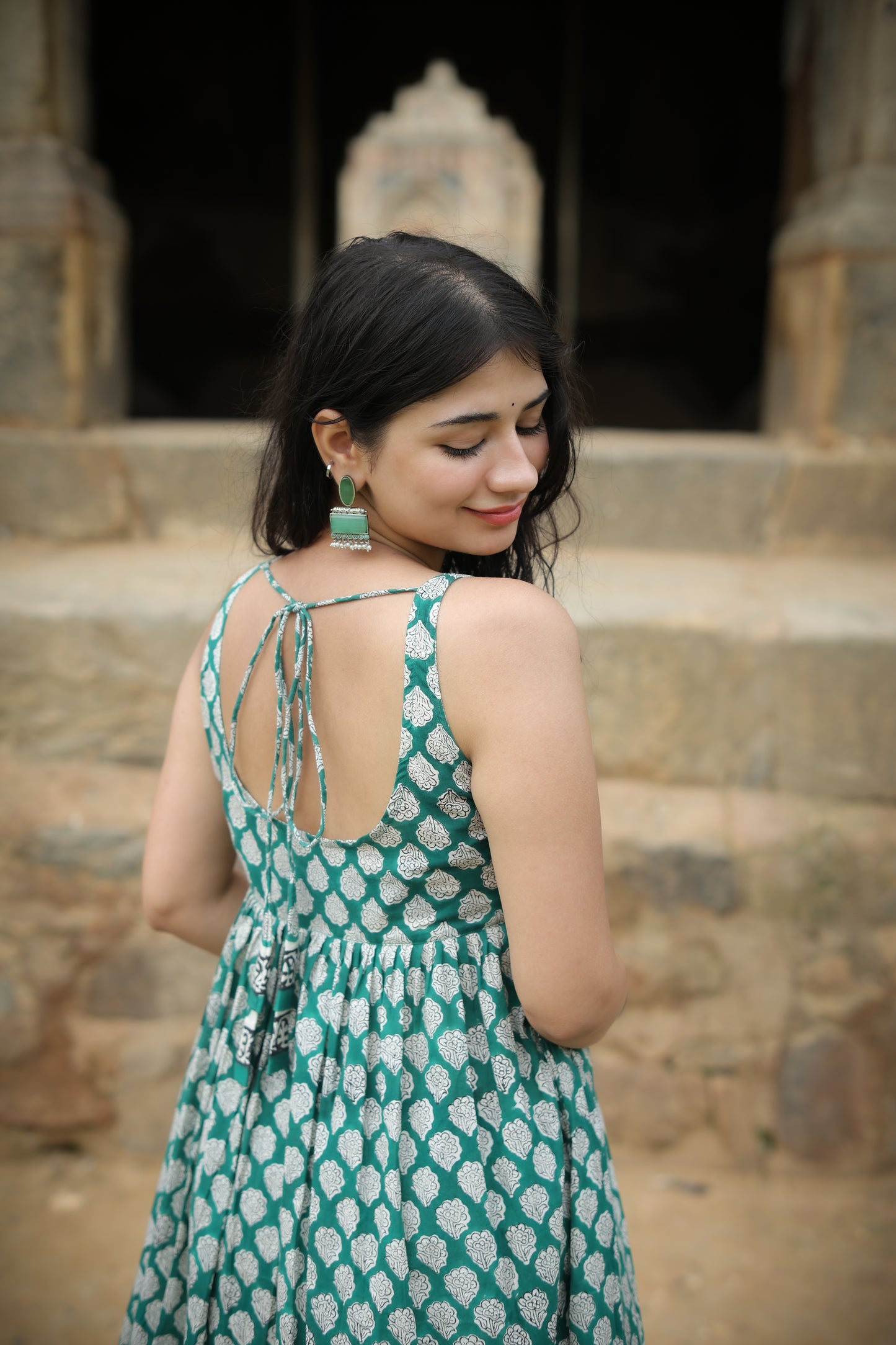 Emerald Green Two Piece Set Anarkali