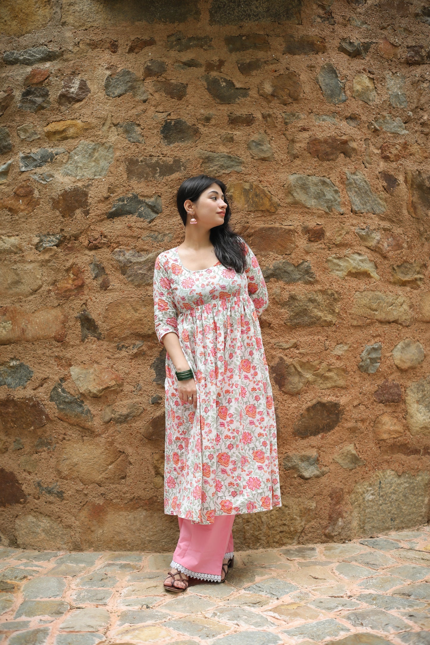 Tara Red Pink Anarkali