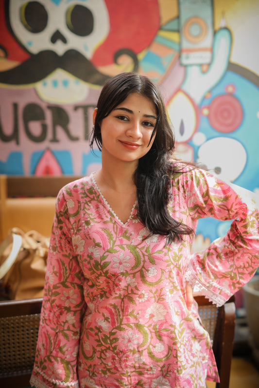 Naina Short Kurti Hand Block