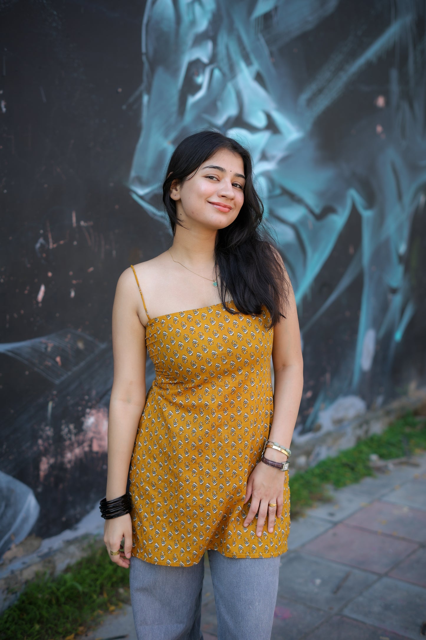 Paakhi Handblock Short Kurti