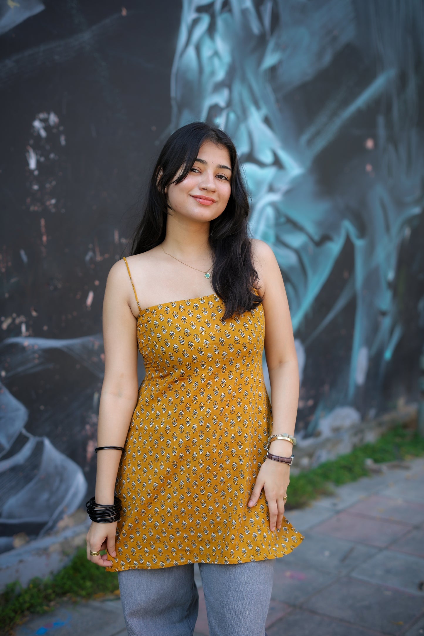 Paakhi Handblock Short Kurti