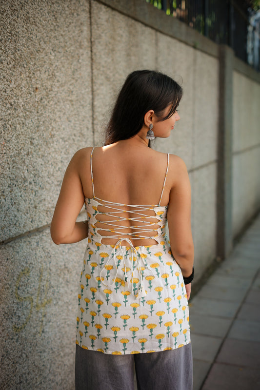 Tara Handblock Short Kurti