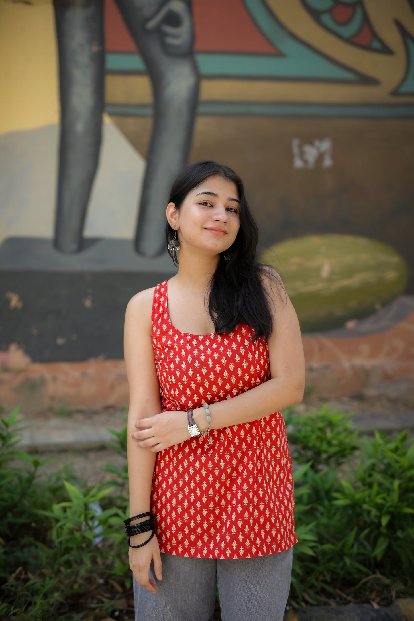 Laila Handblock Short Kurti