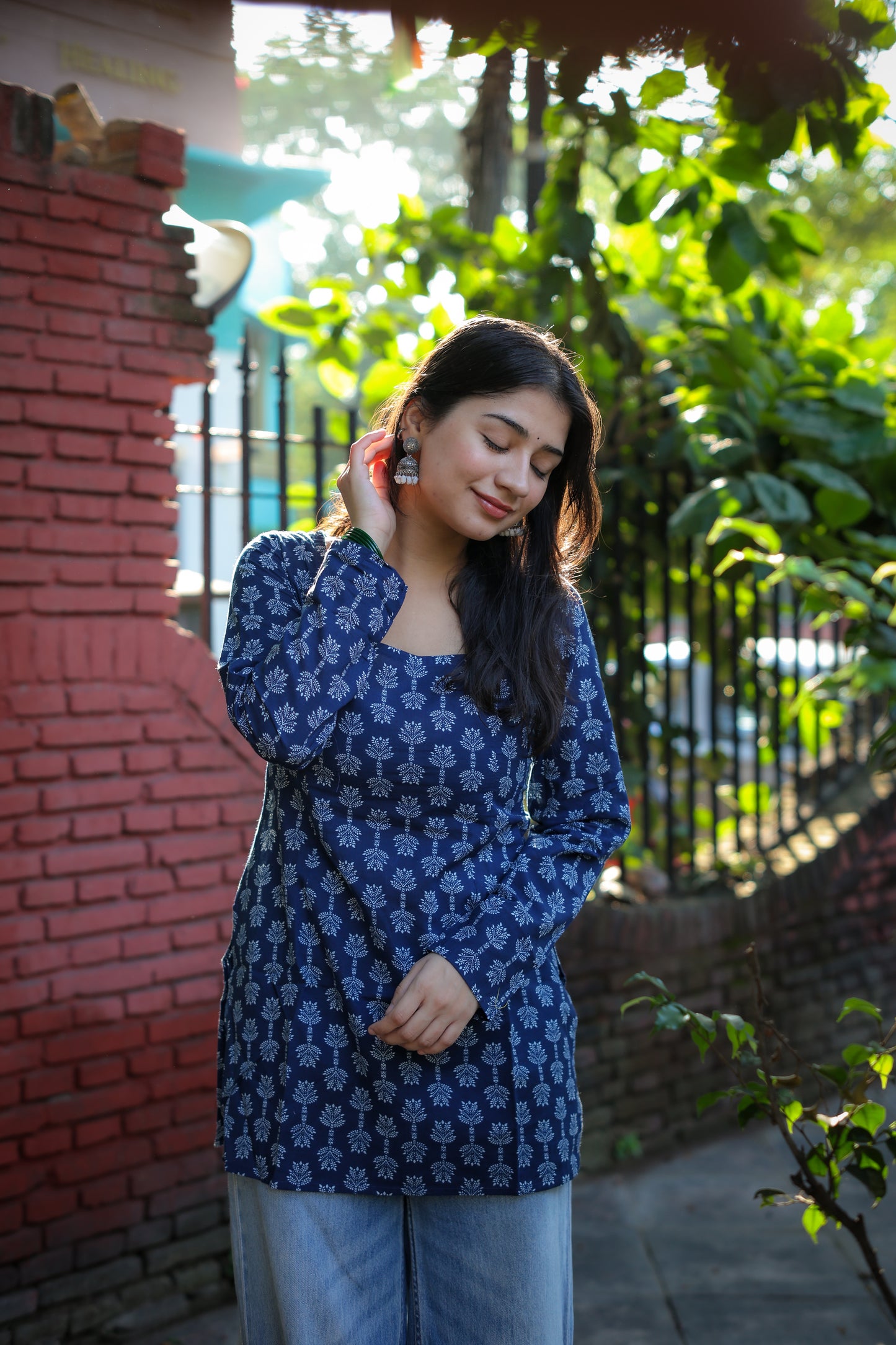 Nain Handblock Short Kurti