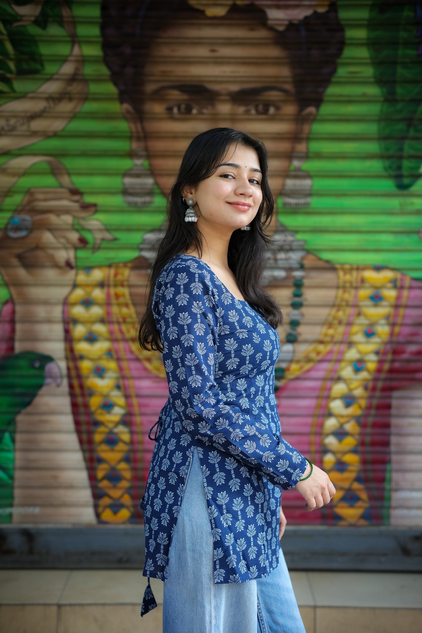 Nain Handblock Short Kurti