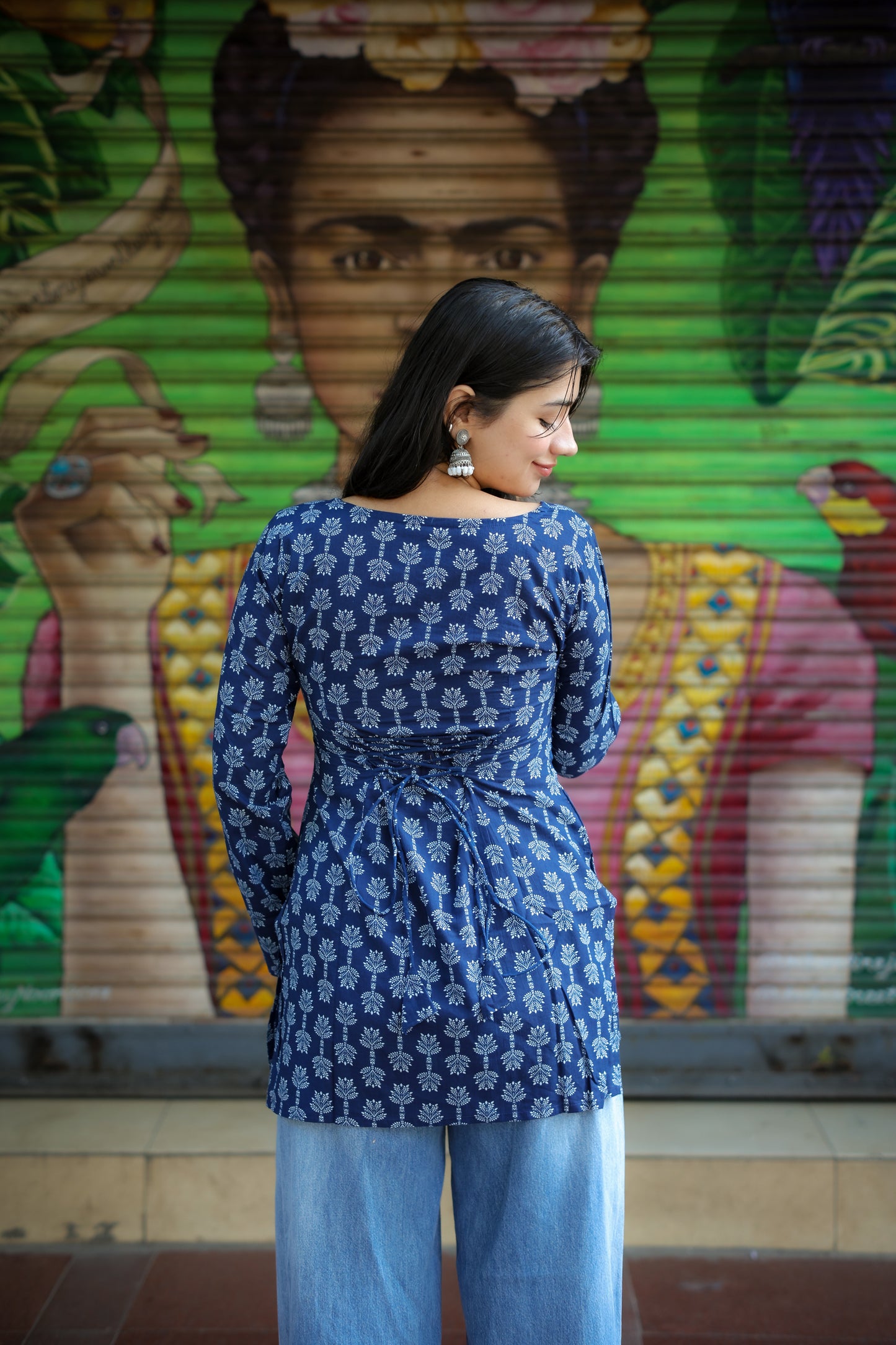 Nain Handblock Short Kurti